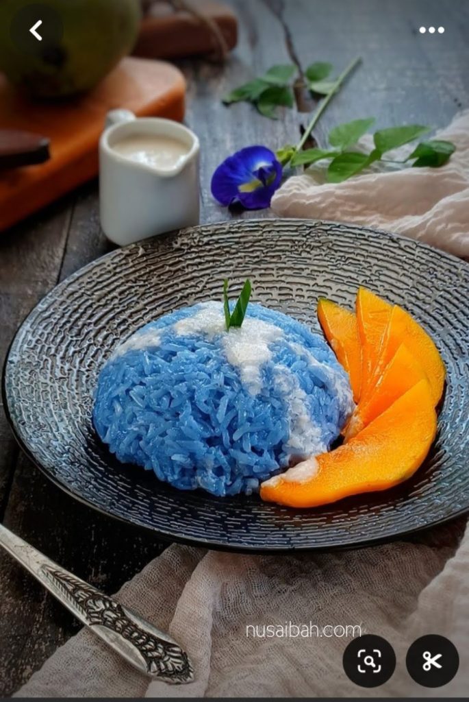 Bunga Telang Ketan Mangga Santan